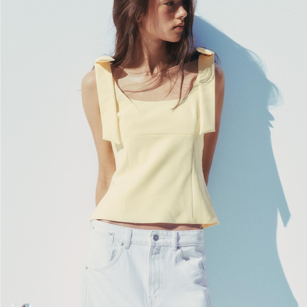 Zara Yellow Top with Bows